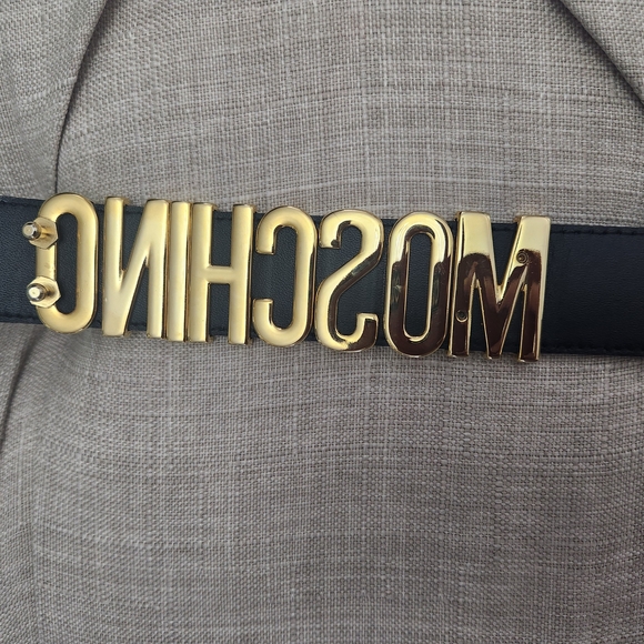 Moschino Black and Gold Belt small